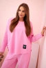 Komplet new punto bluza + spodnie cukierkowy róż