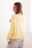 Women's asymmetric batwing viscose sweater yellow