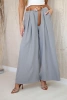 Wide-leg belted trousers dark gray