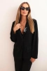Women's set with viscose, decorated and elastic trousers black