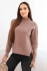 Women's loose-fit viscose sweater with a half turtleneck fango