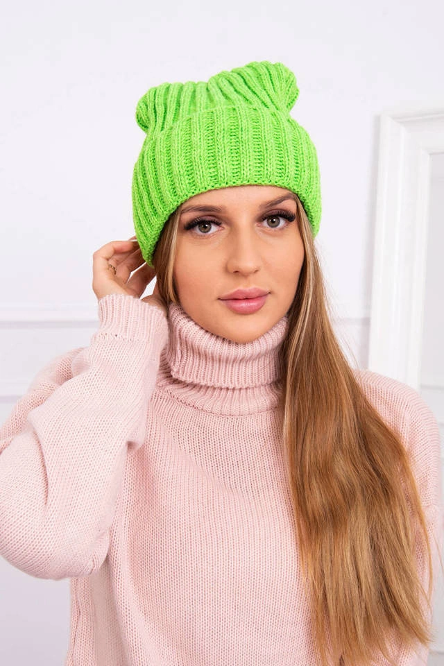 Cap with turn up Magda K293 green neon