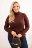 Damenpullover aus Viskose in Übergröße mit klassischem Schnitt braun