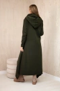 Insulated dress with longer sides khaki