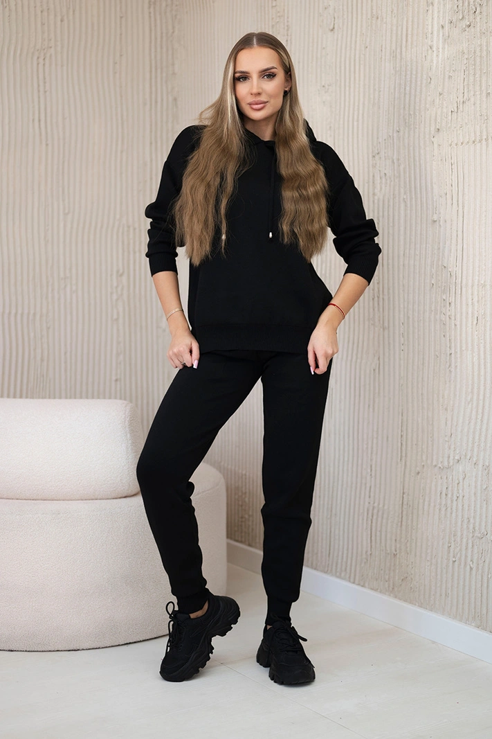 Pullover-Set Sweatshirt + Hose schwarz