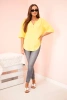 Women's muslin shirt with a button yellow