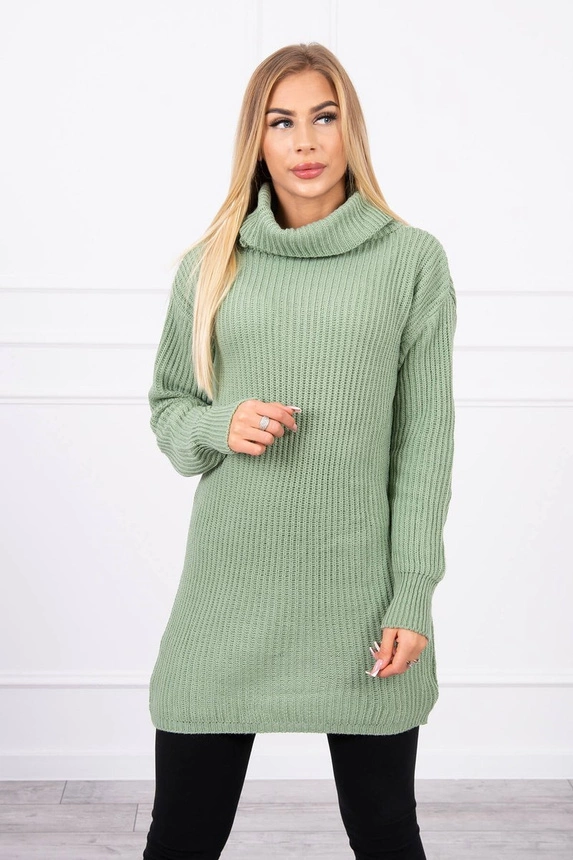 Sweater with golf dark mint