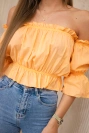 Off-the-shoulder blouse peach