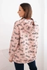 Sweatshirt with inscriptions dark powdered pink