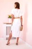 Dress with a decorative belt Off-white