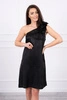 Dress with a bow on the shoulder black