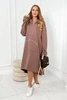 Insulated dress with a hood mocca