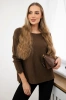 Crew neck sweater brown