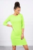 Klasikinė žalia neoninė suknelė