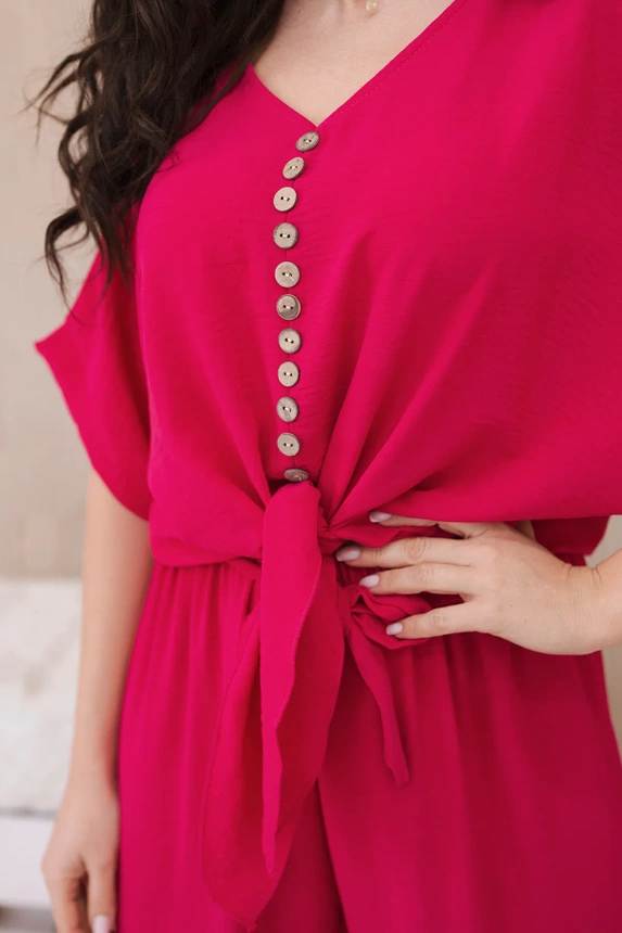 Bluse und Hosenset fuchsia