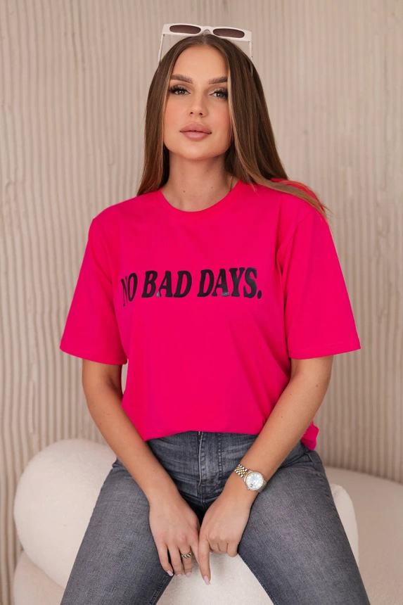 Bavlnená blúzka No Bad Days fuchsia