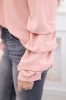 Spanish blouse with decorative sleeves powder pink