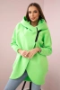 Sweatshirt with short zipper green neon