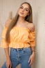 Off-the-shoulder blouse peach