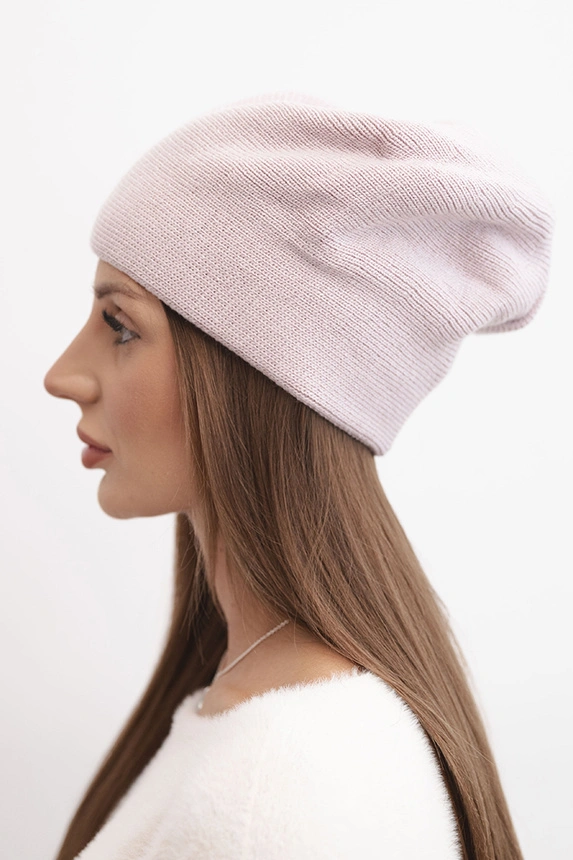 Women's classic smooth wool beanie K420 purple