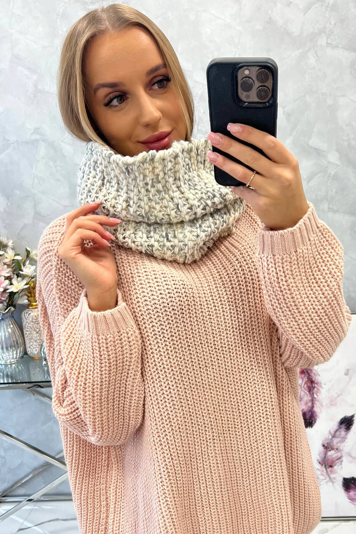 KN16 Damen Snood in Ecru