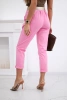 Punto trousers with belt pink
