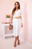Dress with a decorative belt Off-white