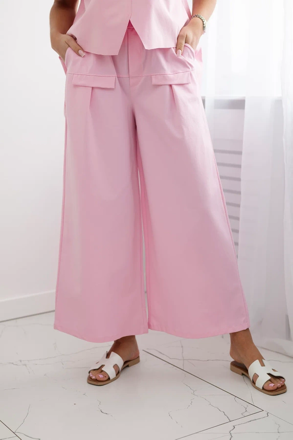 Set of new punto blouse + pants light pink