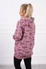 Sweatshirt with inscriptions dark pink