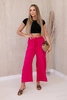 Trousers with a wide waistband fuchsia