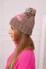 Cap with a pompom Elizabeth K386 mocca