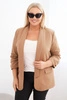 Dámska sako Plus Size bez zapínania s podšívkou XL/2XL kamelová