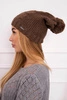Cap with fleece Justyna K253 cappuccino