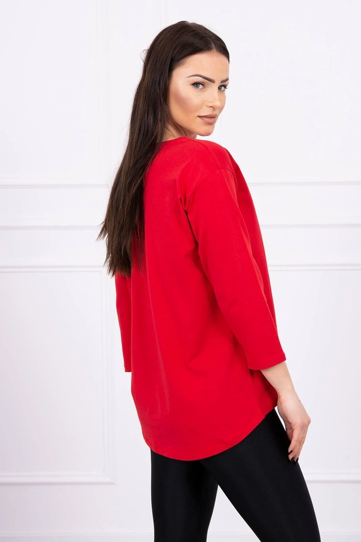 Paradies Druck Bluse rot