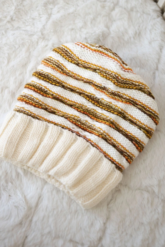 Dámská čepice Feba K330 ecru+orange