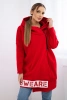 Insulated sweatshirt with a zipper red