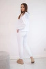 Sweatshirt set with a hood white