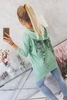 Sweatshirt with a print of wings dark mint