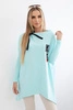 Oversize sweatshirt with asymmetrical sides mint