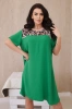 Dress with an animal motif bright green