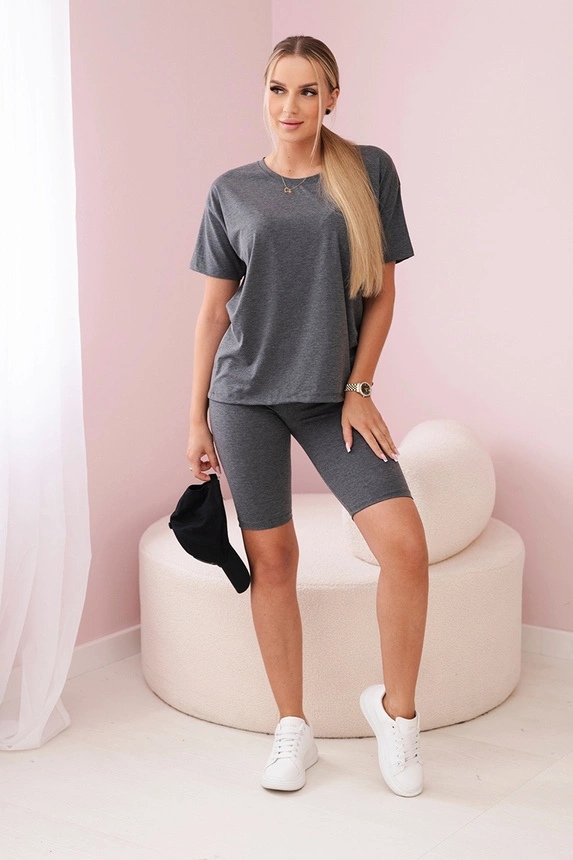 Set of top+leggings graphite