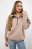 Hooded sweatshirt dark beige