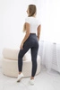 Gestreifte Leggings in Graphit
