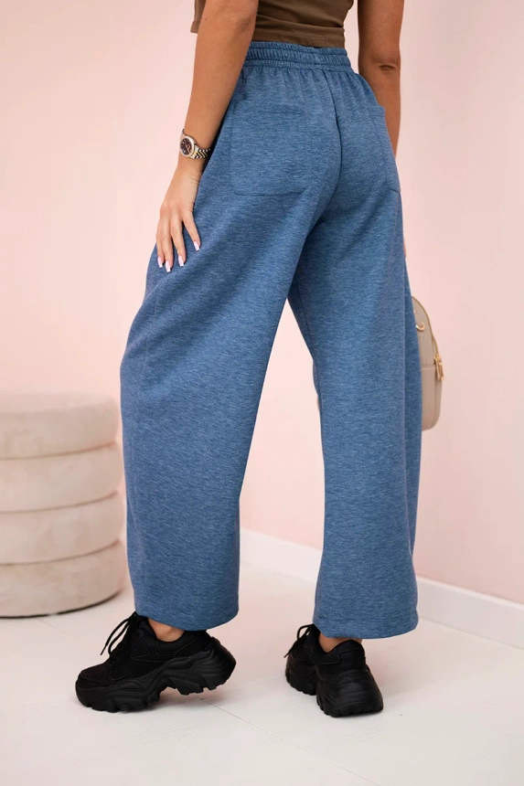 Butter trousers tied at the waist denim melange