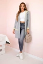 Two-color cape with a hood yellow+gray