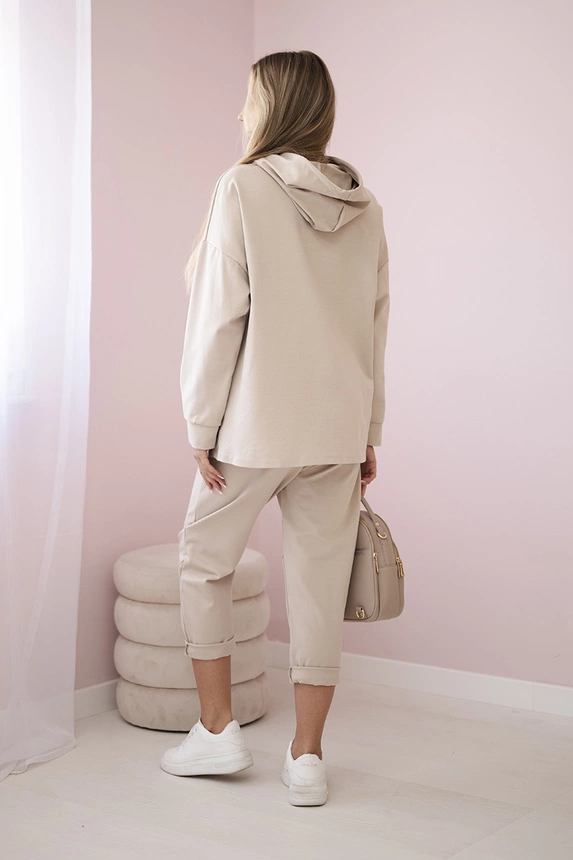 Komplektas Punto Milano Winter Hoodie + kelnės smėlio spalva