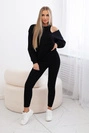 3-dílná sada mikina + top + legíny černá
