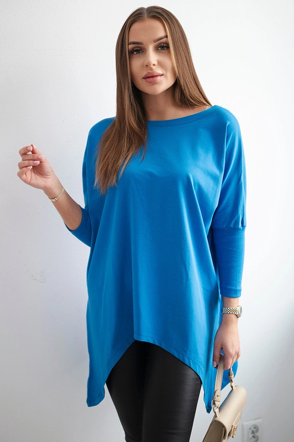 Blouse oversize mauve-blue