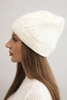 Women's winter hat made of wool K441 ecru