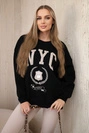 Cotton set insulated sweatshirt + leggings black